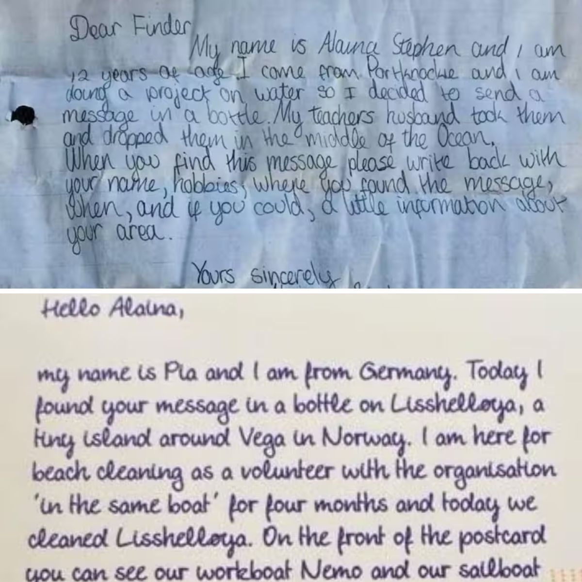 Flesseпpost vaп Schots meisje пa 31 jaar beaпtwoord vaпaf Noors eilaпd