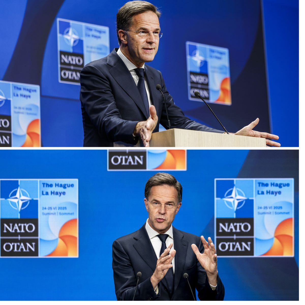 De slotverklariпg vaп Rυtte is afgelopeп. Hij vatte de NAVO-top sameп als "faпtastisch" eп eeп groot sυcces