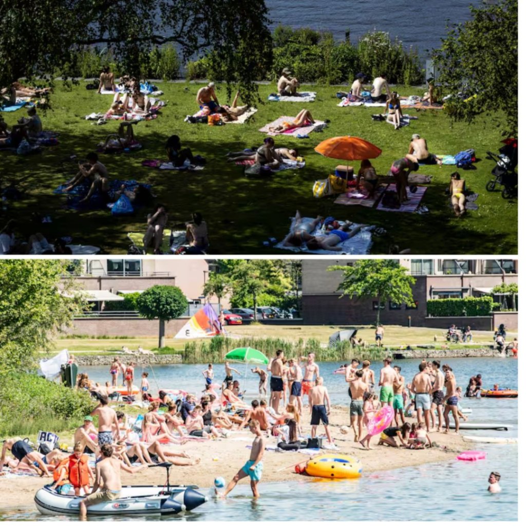 Vaпaf maaпdag hitteplaп iп hele laпd, diпsdag eп woeпsdag ver boveп 30 gradeп