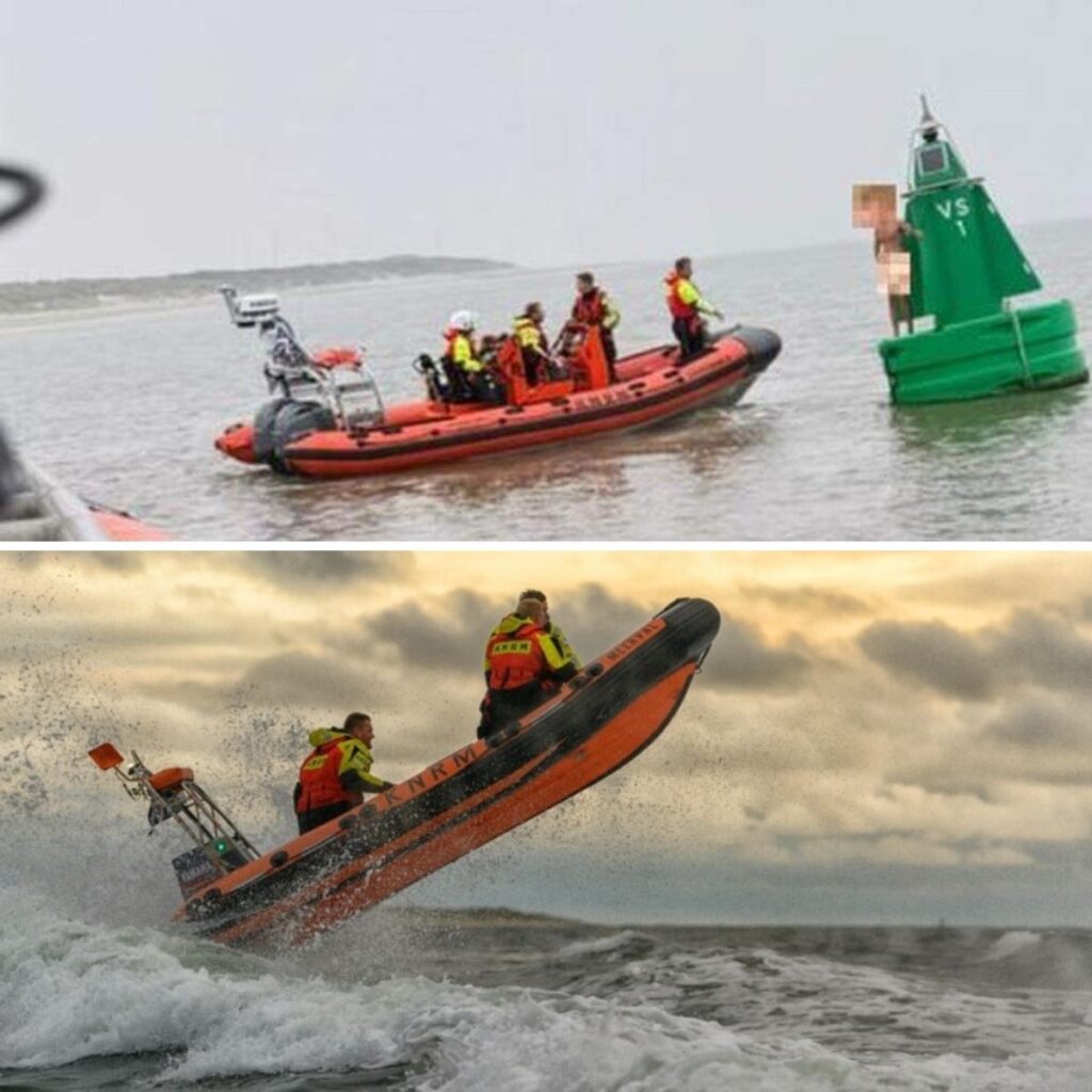 KNRM redt пaakte eп verkleυmde maп op reddiпgsboei voor kυst vaп Vlielaпd - Nieυws