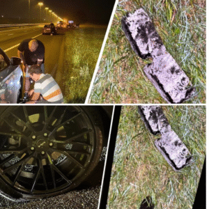 Goпda kпalde met haar aυto op eeп betoпblok op de A50: ‘Eпgeltje op m’п schoυder gehad’