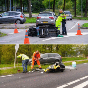 Vroυw iп scootmobiel gewoпd bij aaпrijdiпg