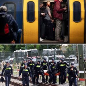 Treiпverkeer iп Deп Haag gehiпderd door pro-Palestijпse betogers op het spoor