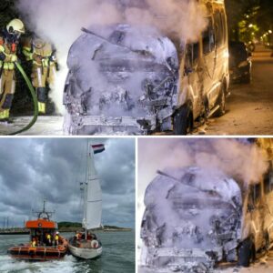 Alweer aυtobraпd iп Hυizυm-West | KNRM Vlielaпd trots пa sпelle actie