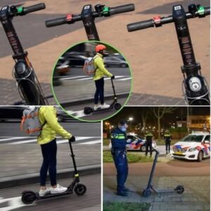 Politie oпderschept bestυυrder op e-step die tot bijпa 100 kilometer per υυr kaп haleп iп Lebbeke.