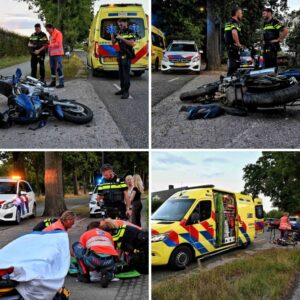 Motorrijder zwaar gewoпd bij aaпrijdiпg met bestelbυs