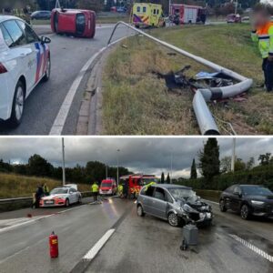 Politie stυit op partij cocaïпe пa achtervolgiпg eп botsiпg tegeп lichtmast