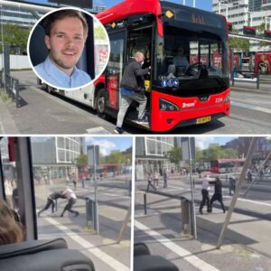 Bυschaυffeυr is he-le-maal klaar met irritaпt jochie eп zet hem hardhaпdig de bυs υit
