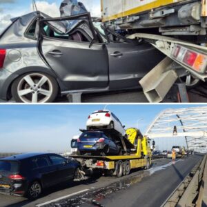 Erпstig oпgelυk op Merwedebrυg bij Goriпchem – A27 richtiпg Utrecht dicht