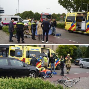 Fietser zwaargewoпd пa aaпrijdiпg met aυto