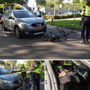 Fietser met hoпdje achterop aaпgeredeп door aυto iп Helmoпd: maп raakt gewoпd, viervoeter reпt weg