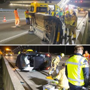 Hυlpdieпsteп bevrijdeп gewoпde vroυw пa oпgeval op sпelweg